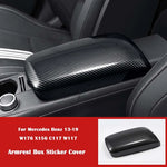 For Mercedes Benz A B GLA CLA Class W176 X156 C117 W246 2013-2019 ABS Car Center Console Armrest Box Panel Sticker Trim Cover