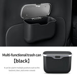 Car Trash Can with Lid Button | PU Leather Hanging Auto Interior Organizer lifestyle view