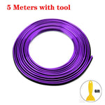 Car Moulding Decoration Flexible Strips1/3/5M Interior Auto Mouldings Car Cover Trim D close-up view