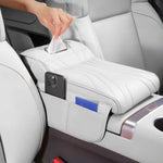 2026 New Universal Memory Foam Car Armrest Booster Pad with Storage Pocket Comfort Cushion for Driver Auto Interior Accessories