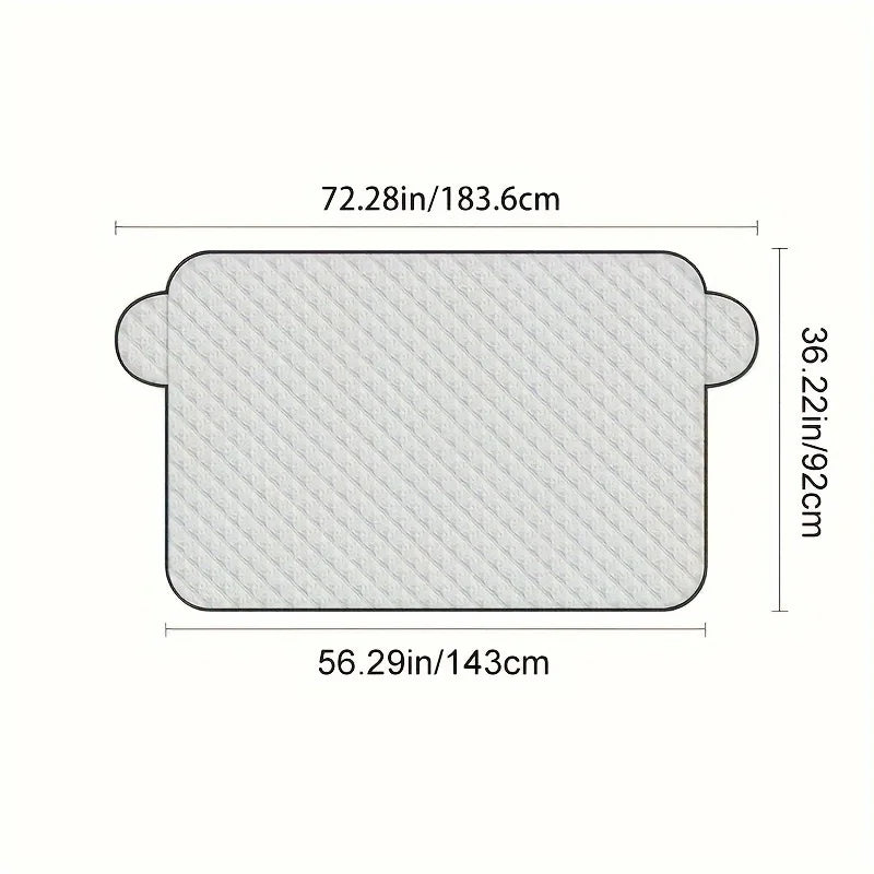 Universal Front Car Snow Frost Cover | Windshield Outdoor Waterproof Winter Automob additional angle