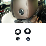 Car Headrest Adjustment Button Sequins Trim For Mercedes Benz C W205 E W213 GLC X253 2016-2018