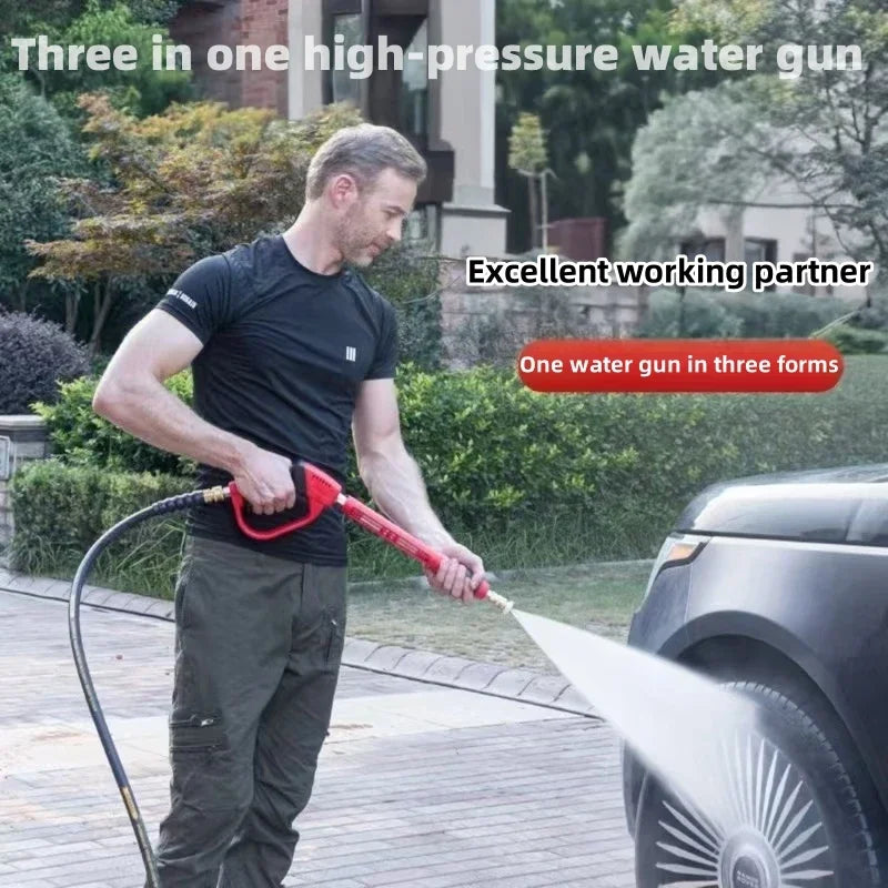 High-Pressure Water Gun Pure Copper | Movable Quick Insertion Cleaning Gun for Car additional angle