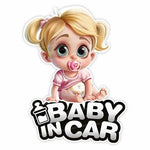 Cute Baby Pacifier in Car Warning Sticker | Baby Safety Car Window Decal additional angle