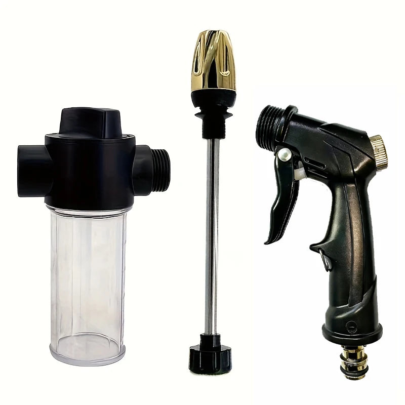 High-Pressure Car Washing Water Gun | RV External Cleaning Foam Kettle Garden Hose No lifestyle view