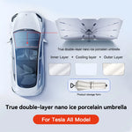 YZ Magnetic Sun Shade for Tesla Model 3 Y Highland Juniper 2021-2025 | Glass Roof Sun lifestyle view