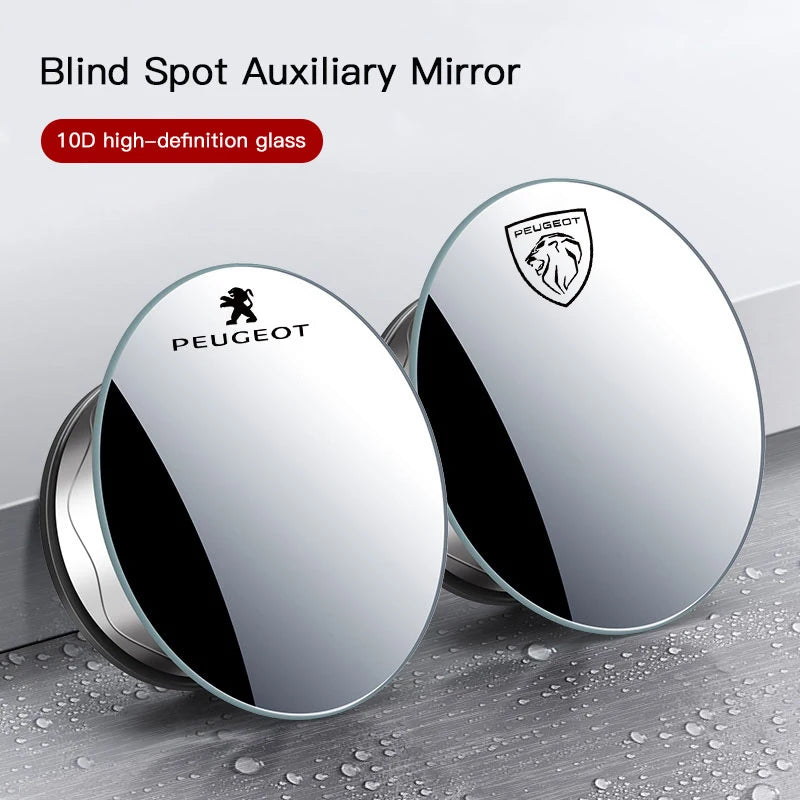 360° Car Rearview Mirror Small Round Blind Spot Mirror | Peugeot All Series Auto Accessories