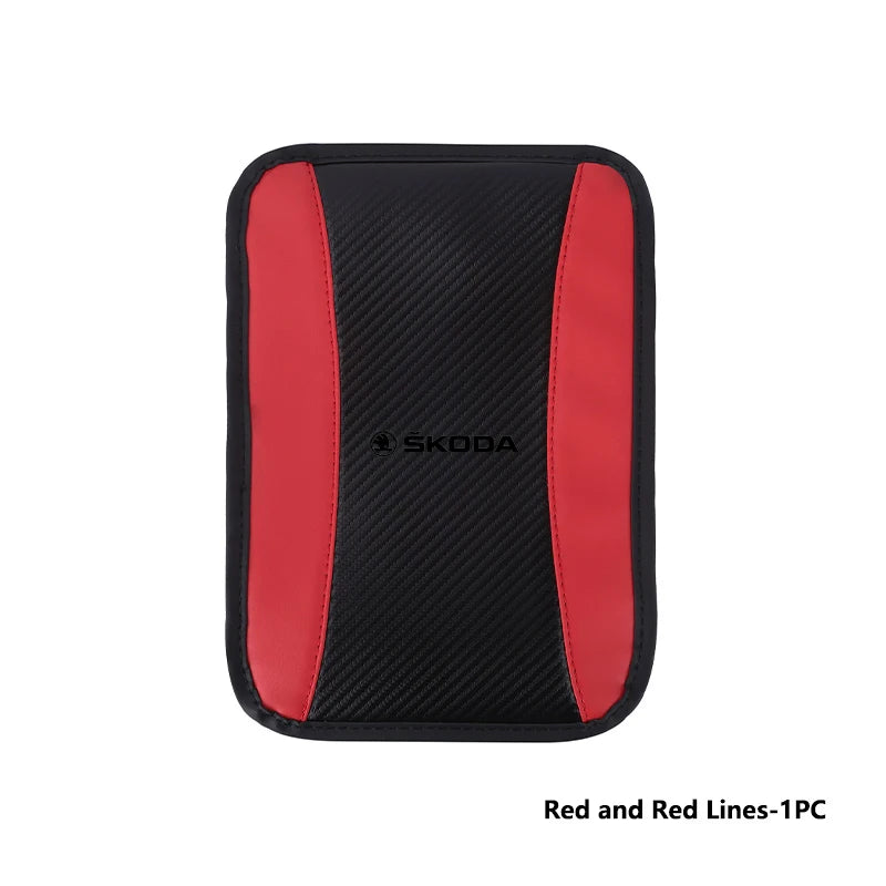 For Skoda Car Armrest Mat Center Console Arm Rest Protection Cushion Kamiq Karoq Octavia 2 3 Rapid Scala Kami Fabia VII VRS