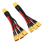 XT60 Parallel Battery Connector Y Splitter 14AWG Silicone Wire detail view