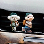 Lovely Cartoon Dog Car Perfume Auto Air Freshener Diffuser Outlet Vent Perfume Clips Air Aroma Diffuser Lasting Aromatherapy
