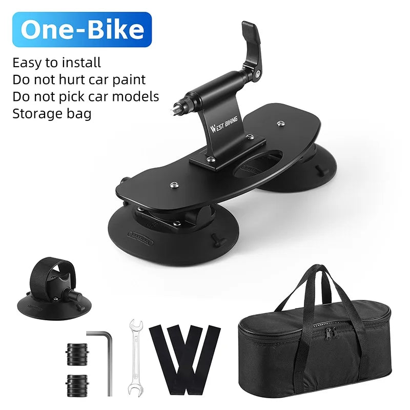 WEST BIKING Bike Rack Vacuum Suction Roof-Top Car Rack | Quick Install Bicycle Roof S alternate view