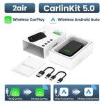 2air Mini 5 Pro CarlinKit 5.0 Wireless CarPlay Wireless Android Auto Box 5Ghz WiFi BT close-up view