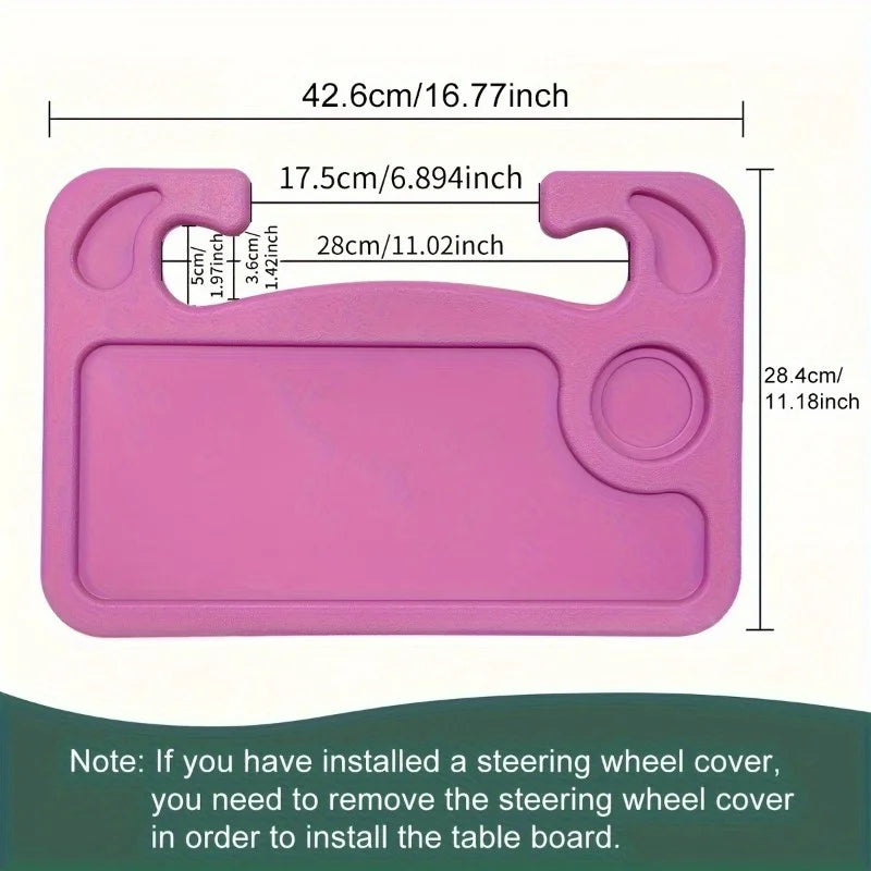 Car steering wheel tray 2-in-1 steering wheel dining table, food tray suitable for most detail view