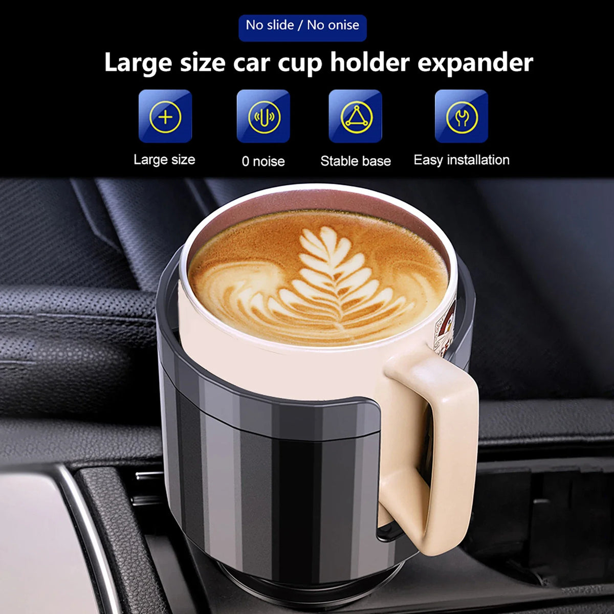 Car Cup Holder Expander Adjustable Base Anti-Slip