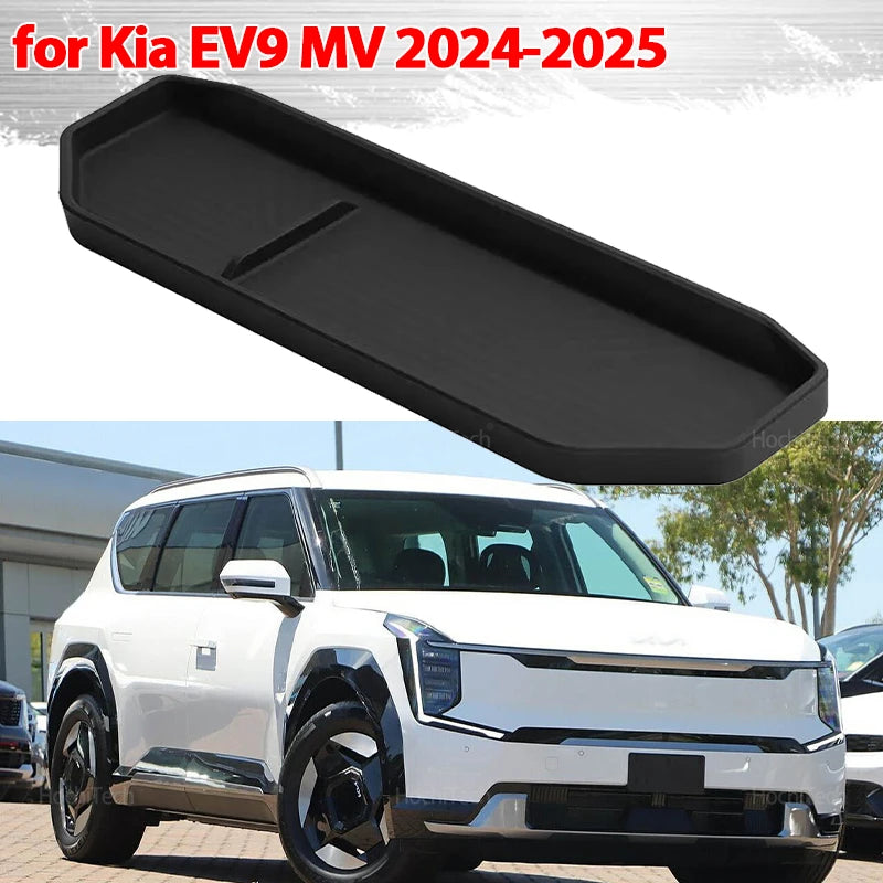 For Kia EV9 MV 2024-2025 Behind Screen Storage Box Dashboard Organizer Hidden Tissue Holder Anti-Sli