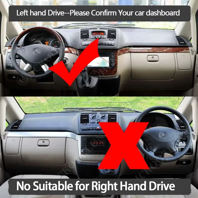For Mercedes Benz Vito W639 Viano Valente V Class 2004-2014 Dash Cover | Anti-UV Suns alternate view
