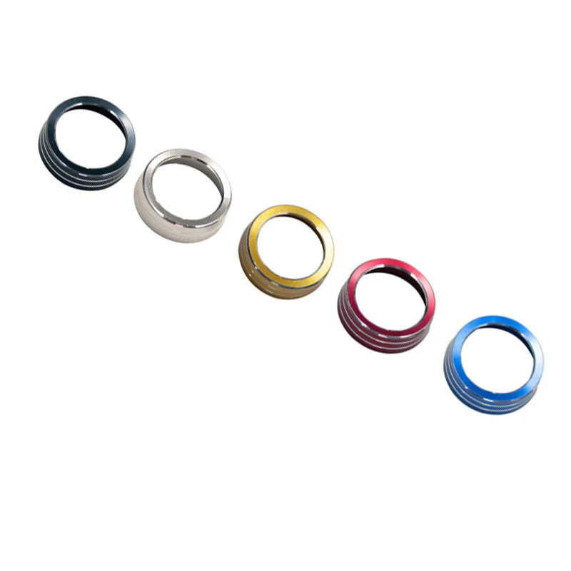 2pcs AC Function Knob Decoration Ring Center Console Air Conditioning Control Trim additional angle