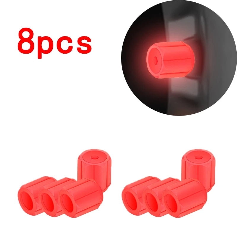Luminous Tire Valve Caps 6 Colors Car Motorcycle Glowing Valve Cover Car Tire Wheel H lifestyle view