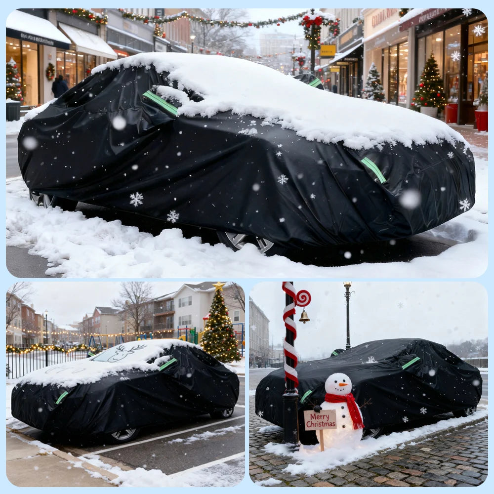 190T Thermal SUV Car Cover | Winter Snow & Frost Protection, Side Zipper, Universal Fit