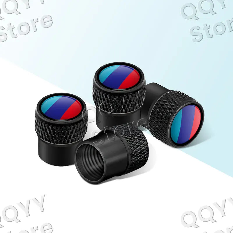 4pcs Metal Alloy Car Wheel Tire Valve Caps | Waterproof Dustproof Tire Stem Covers detail view