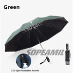 Car Led Light Automatic Folding Windproof Sunshade Umbrella For Tesla Model 3 Model Y Model S Model X Cybertruck Beast Roadster