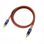 RCA Digital Coaxial Audio Cable | 1RCA Male to 1RCA Male Nylon Braided Subwoofer Cable detail view