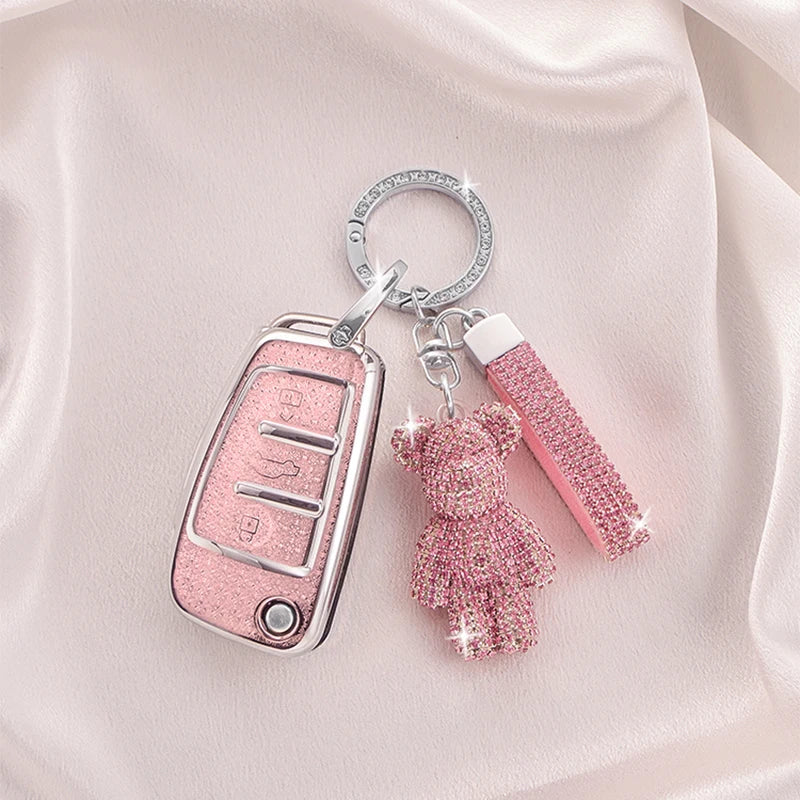 Luxury Diamond Pattern TPU for Audi A1 A3 A4 A5 A6 A7 Q3 Q5 S6 B6 B7 B8 C6 8P 8V 8L TT RS Flip Car K