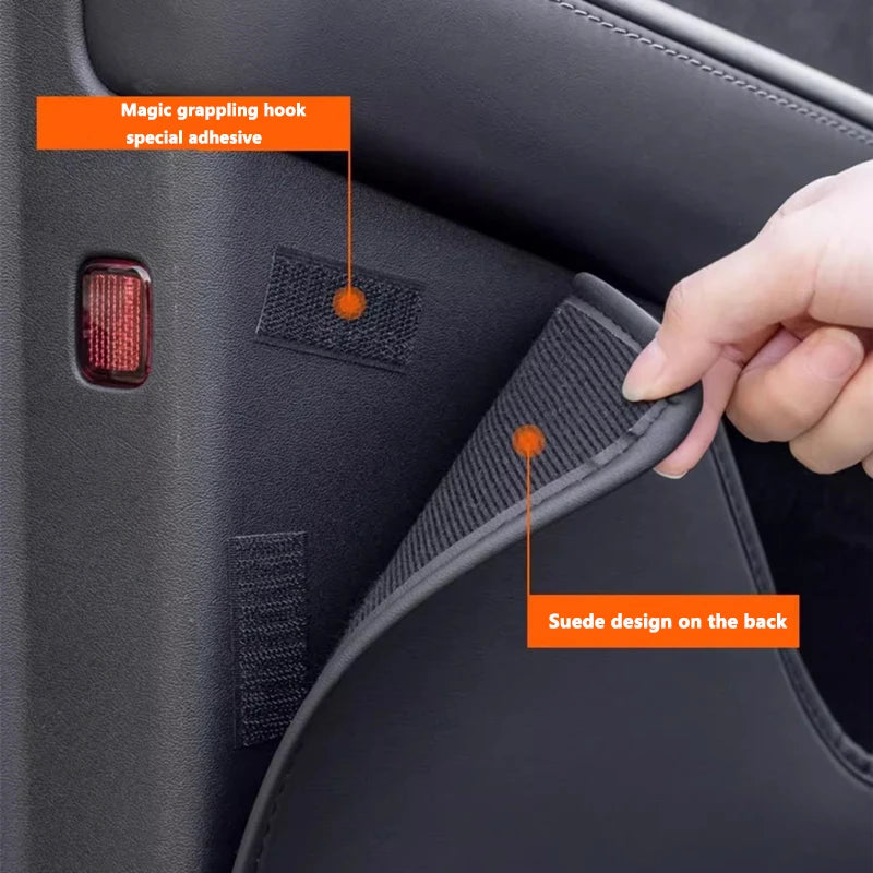 For Tesla Model Y Juniper Launch Car Door Anti-Kick Pads Leather Side Door Panel Protect detail view