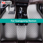 KAHOOL Custom Car Floor Mats For Ssangyong Rexton Rexton-W Auto Carpets Foot Coche Accessorie