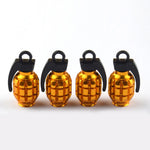 4pcs Aluminum Grenade Tire Valve Caps | Dust Proof Car Tire Stem Covers additional angle