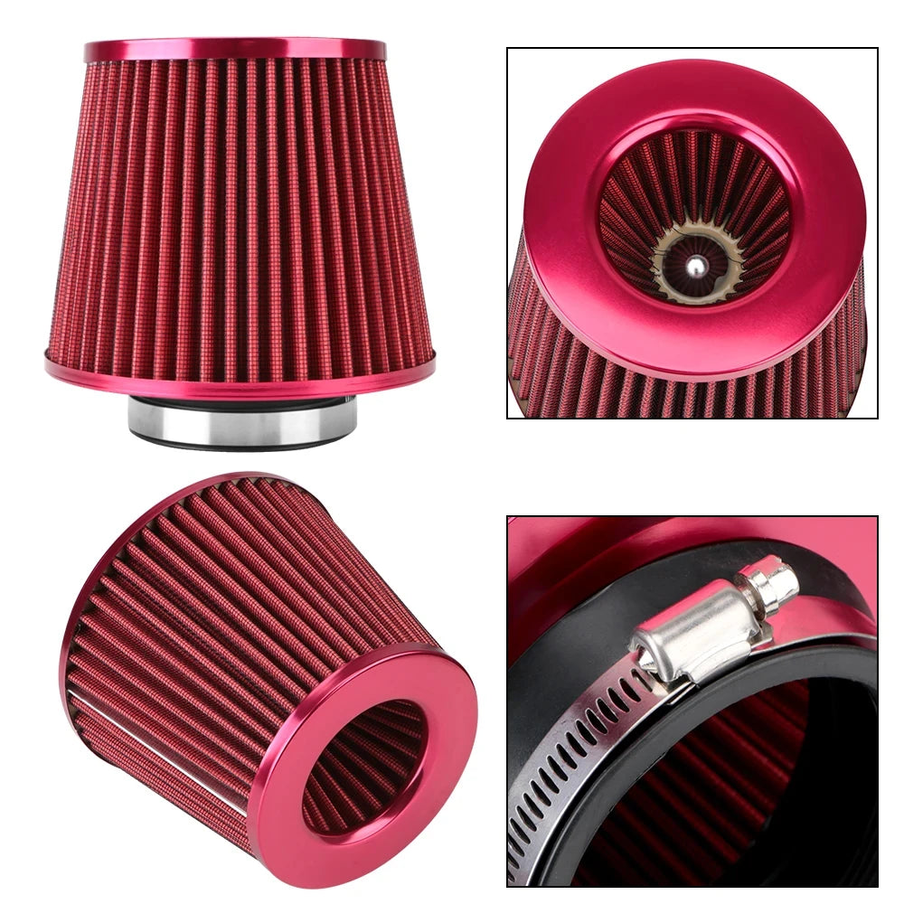 76MM 3 Inch High Flow Cold Air Intake Filter | Universal Induction Kit for Vehicles alternate view