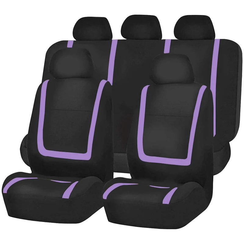 Full Set Car Seat Cover Fabric Universal Polyester Breathable Washable Suitable For C lifestyle view
