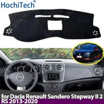 Car Dashboard Cover for Dacia Renault Sandero Stepway II 2 RS 2013-2020 | Anti-Glare Dash Mat