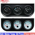 52mm Triple Gauge Kit 3 in 1 | Car Water Temp, Oil Pressure & Voltage Meter