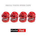 DSYCAR 4Pcs Skull Tire Valve Caps | Universal Dustproof Stem Caps additional angle