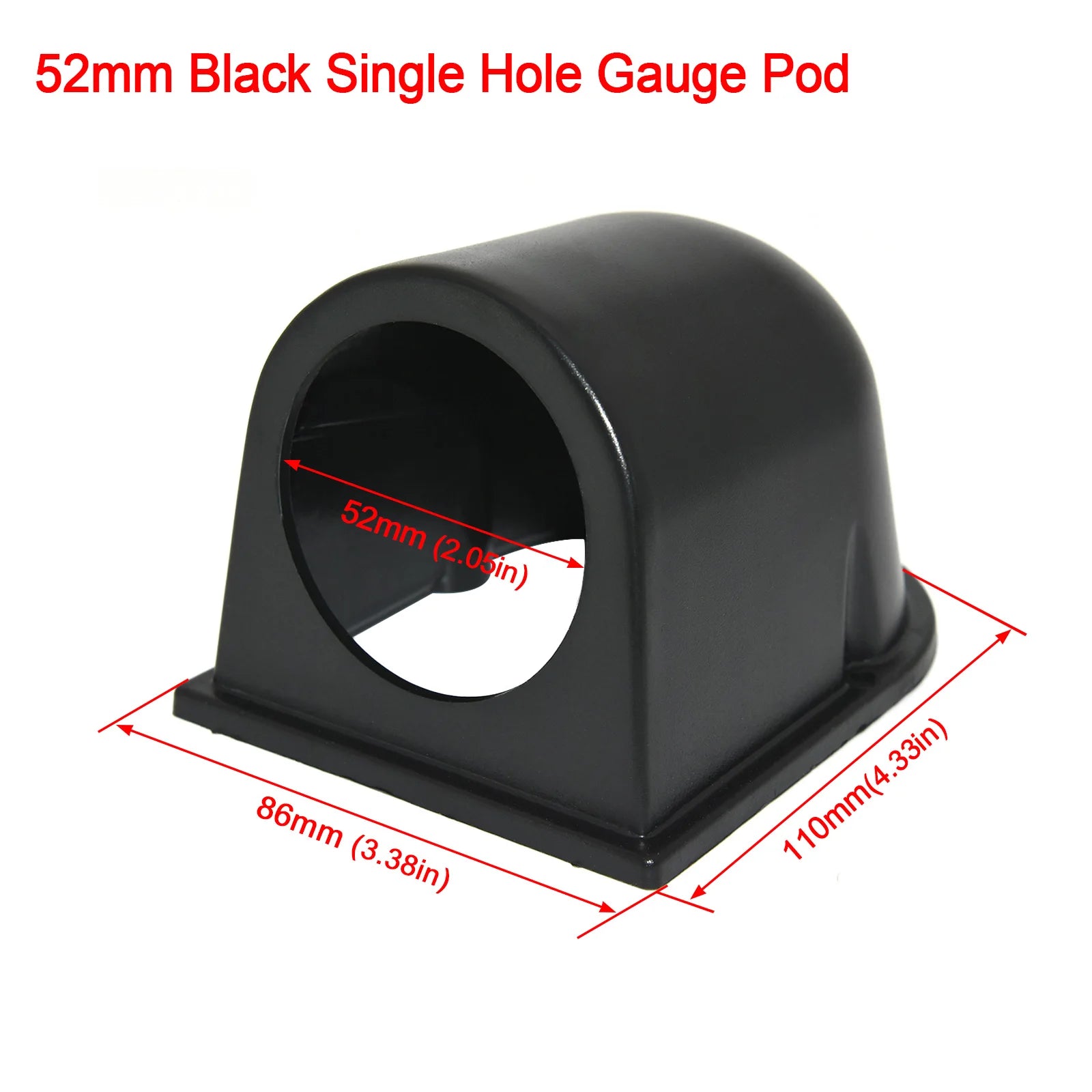52mm 8-in-1 Car Gauge Set | Water Temp Oil Temp Oil Pressure Voltmeter Vacuum Tachomet close-up view