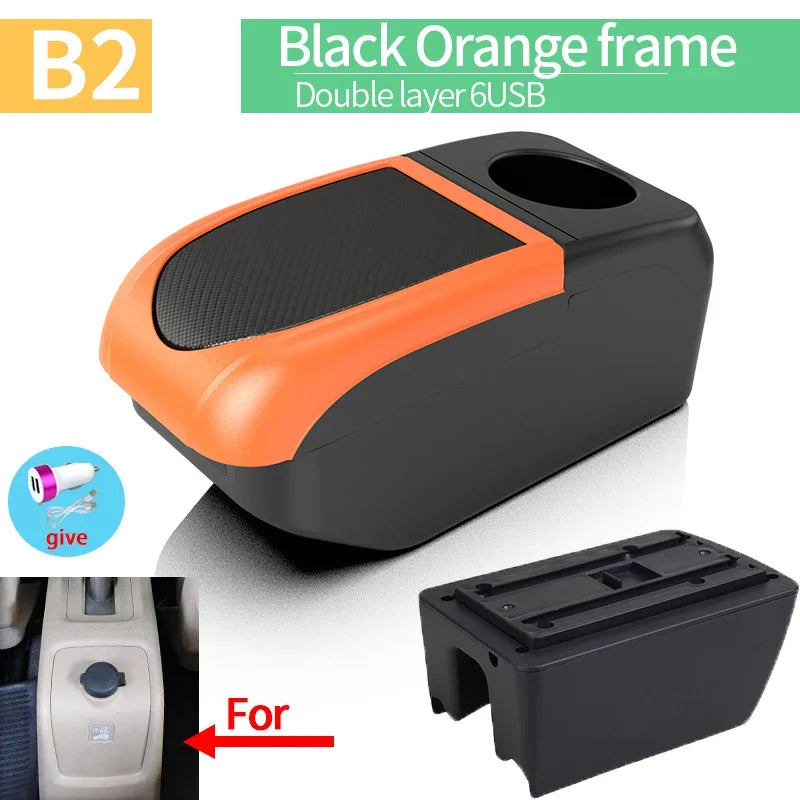 For Suzuki Ertiga special armrest interior upgrade modification multi-function storage center console cup holder car USB accesso