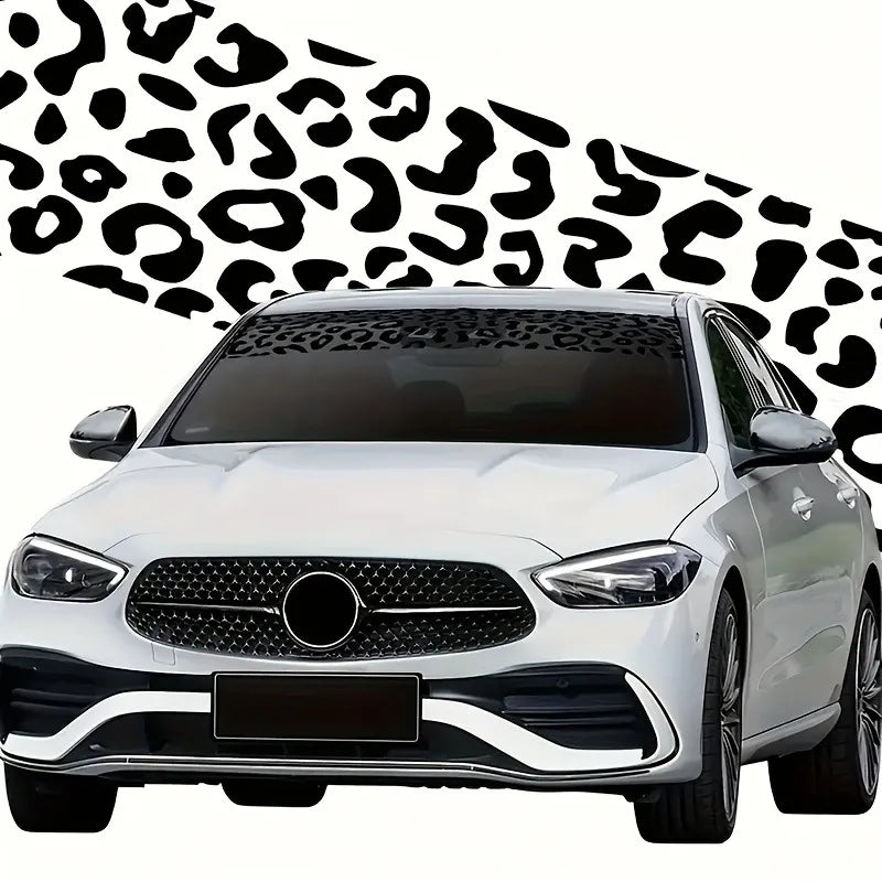 Diy Leopard Print Car Sticker Car Stickers Window Decal Vinyl Art Pattern Art Car Body close-up view