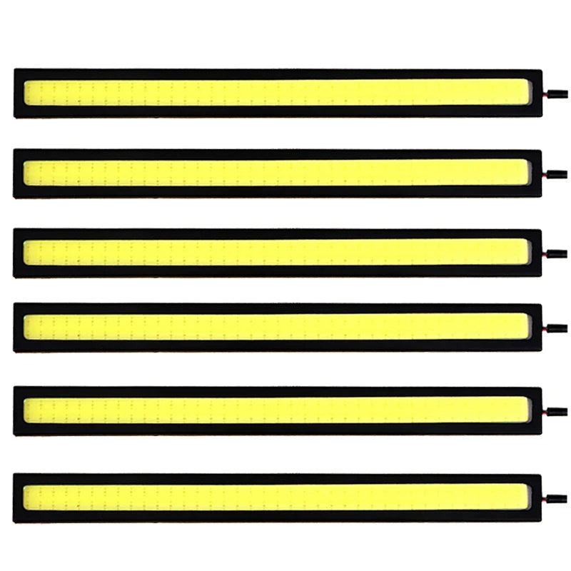 1 PCS Super Bright 17CM LED COB Fog Bulb Car DRL LED Strip Daytime Running Light bar 12V 6500K Auto