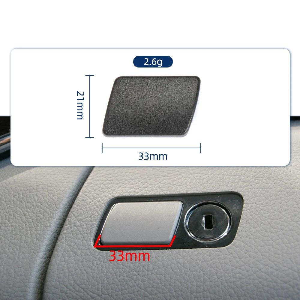 Switch Button Cover For Mercedes W221 LHD Car Glove Box Switch Cover Toolbox Lid Lock close-up view