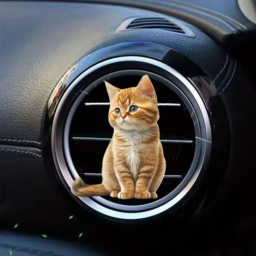 Cat Car Air Outlet Perfume Clips Air Outlet Aroma Diffuser Ventilation Clip Car Interior Decoration Car Air Freshener Diffuser