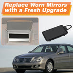 Car Left Right Sunshade  Sun Visor Panel Makeup Mirror Glass Cover For Mercedes-Benz E Class W211 2003 2004 2005 2006-2008 LHD