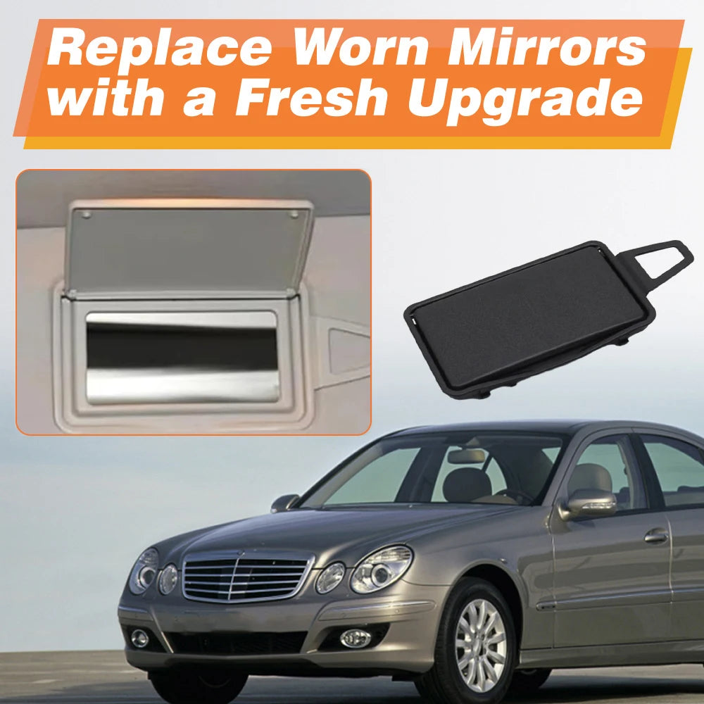 Car Left Right Sunshade  Sun Visor Panel Makeup Mirror Glass Cover For Mercedes-Benz E Class W211 2003 2004 2005 2006-2008 LHD