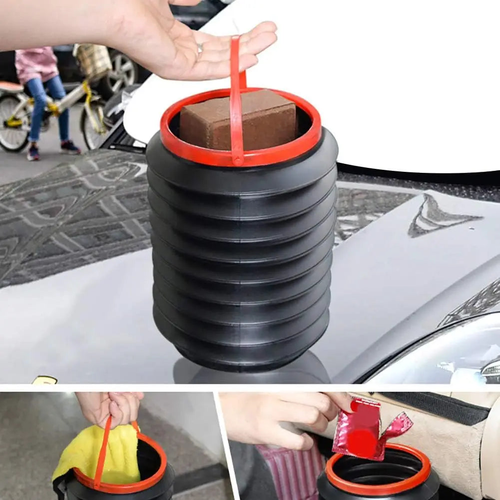Foldable Car Trash Can Camping Storage Box Portable Fishing Bucket close-up view