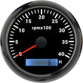 AD 85MM Tachometer with LCD Hour Meter For Marine Boat Car RPM Gauge 0-3000 4000 8000 RPM Meter Tach Sensor 7Colors Backlight