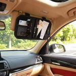 Car Sun Visor Organizer Multi‑Pocket Storage Pouch, Car Visor Holder for Cards Glasses Bills Pen, Car Interior Accessories