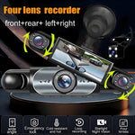 4-Channel 360° Dash Cam | 1080P, Night Vision, G-Sensor, Parking Monitor additional angle