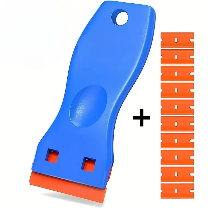 1Set Car Window Glass Clean Scraper Car Sticker Remover Plastic Razor Blade Label Cle alternate view