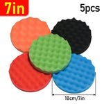 Car Polishing Sponge Pad Kit 5 Inch 6 Inch 7 Inch | 5 Pack Auto Waxing Buffing Pads fo close-up view