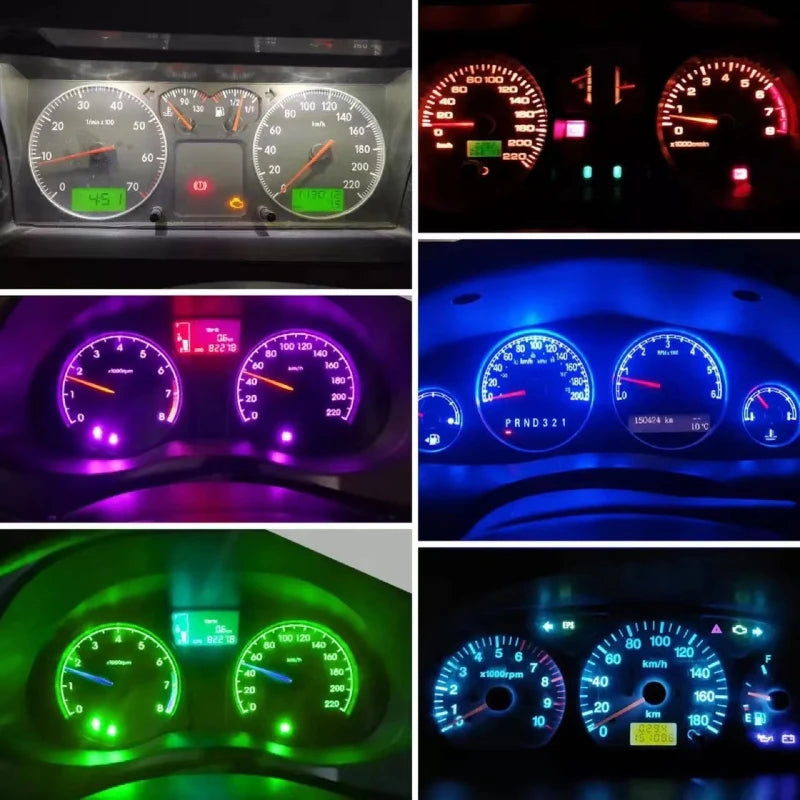 10Pcs T5 Led Bulb W3W W1.2W Led Canbus Car Interior Lights Dashboard Colorful Indicat alternate view